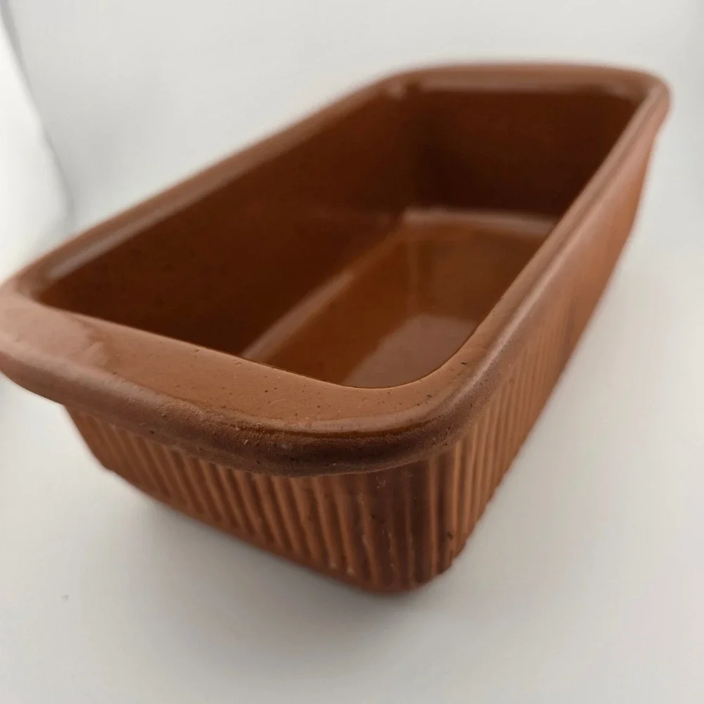 Terracotta Loaf Pan Baking Dish Clay Ramekin Oven‎ Safe Bread Cake